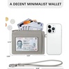 image:imageBOSTANTEN Small Wallet For Women RFID Leather Credit Card Holder Slim Wristlet Keychain Wallet With Zipper PocketGrey