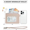 image:imageBOSTANTEN Small Wallet For Women RFID Leather Credit Card Holder Slim Wristlet Keychain Wallet With Zipper PocketPink