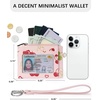 image:imageBOSTANTEN Small Wallet For Women RFID Leather Credit Card Holder Slim Wristlet Keychain Wallet With Zipper PocketPink Cherry