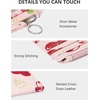 image:imageBOSTANTEN Small Wallet For Women RFID Leather Credit Card Holder Slim Wristlet Keychain Wallet With Zipper PocketPink Cherry