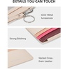 image:imageBOSTANTEN Small Wallet For Women RFID Leather Credit Card Holder Slim Wristlet Keychain Wallet With Zipper PocketRRainbow Pink
