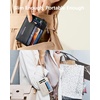 image:imageBOSTANTEN Small Wallet For Women RFID Leather Credit Card Holder Slim Wristlet Keychain Wallet With Zipper PocketRRainbow Pink