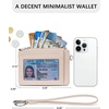 image:imageBOSTANTEN Small Wallet For Women RFID Leather Credit Card Holder Slim Wristlet Keychain Wallet With Zipper PocketRRainbow Pink