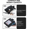 image:imageBOSTANTEN Small Wallet RFID Minimalist Zip ID Case Wallet with Lanyard Keychain Water Resistant Card Wallets for Women amp Men BlackBlack