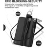 image:imageBOSTANTEN Small Wallet RFID Minimalist Zip ID Case Wallet with Lanyard Keychain Water Resistant Card Wallets for Women amp Men BlackBlack