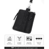 image:imageBOSTANTEN Small Wallet RFID Minimalist Zip ID Case Wallet with Lanyard Keychain Water Resistant Card Wallets for Women amp Men BlackBlack