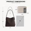 image:imageBOSTANTEN Suede Bucket Bag for Women Ladies Shoulder Purse with Adjustable Strap Handbag with Inner Pouch for Work TravelCoffee