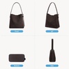image:imageBOSTANTEN Suede Bucket Bag for Women Ladies Shoulder Purse with Adjustable Strap Handbag with Inner Pouch for Work TravelCoffee