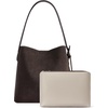 image:imageBOSTANTEN Suede Bucket Bag for Women Ladies Shoulder Purse with Adjustable Strap Handbag with Inner Pouch for Work TravelCoffee