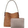 image:imageBOSTANTEN Suede Bucket Bag for Women Ladies Shoulder Purse with Adjustable Strap Handbag with Inner Pouch for Work TravelSuede Brown