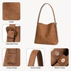 image:imageBOSTANTEN Suede Bucket Bag for Women Ladies Shoulder Purse with Adjustable Strap Handbag with Inner Pouch for Work TravelSuede Brown