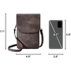 image:imageBOSTANTEN Vegan Leather Crossbody Bags for Women Designer Cell Phone Bag Wallet Purses Adjustable StrapA02retro Coffee