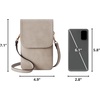 image:imageBOSTANTEN Vegan Leather Crossbody Bags for Women Designer Cell Phone Bag Wallet Purses Adjustable StrapA03retro Grey