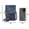 image:imageBOSTANTEN Vegan Leather Crossbody Bags for Women Designer Cell Phone Bag Wallet Purses Adjustable StrapA04navy Blue
