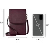 image:imageBOSTANTEN Vegan Leather Crossbody Bags for Women Designer Cell Phone Bag Wallet Purses Adjustable StrapA05burgundy Red