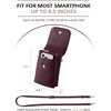 image:imageBOSTANTEN Vegan Leather Crossbody Bags for Women Designer Cell Phone Bag Wallet Purses Adjustable StrapA05burgundy Red