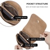 image:imageBOSTANTEN Vegan Leather Crossbody Bags for Women Designer Cell Phone Bag Wallet Purses Adjustable StrapA07camel Brown