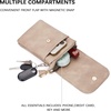 image:imageBOSTANTEN Vegan Leather Crossbody Bags for Women Designer Cell Phone Bag Wallet Purses Adjustable StrapA08pale Brown