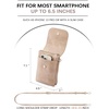 image:imageBOSTANTEN Vegan Leather Crossbody Bags for Women Designer Cell Phone Bag Wallet Purses Adjustable StrapA08pale Brown