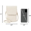 image:imageBOSTANTEN Vegan Leather Crossbody Bags for Women Designer Cell Phone Bag Wallet Purses Adjustable StrapB01pebble Beigewhite