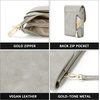 image:imageBOSTANTEN Vegan Leather Crossbody Bags for Women Designer Cell Phone Bag Wallet Purses Adjustable StrapB02grey