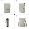 image:imageBOSTANTEN Vegan Leather Crossbody Bags for Women Designer Cell Phone Bag Wallet Purses Adjustable StrapB02grey