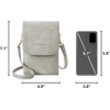 image:imageBOSTANTEN Vegan Leather Crossbody Bags for Women Designer Cell Phone Bag Wallet Purses Adjustable StrapB02grey