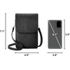 image:imageBOSTANTEN Vegan Leather Crossbody Bags for Women Designer Cell Phone Bag Wallet Purses Adjustable StrapB02pebble Black