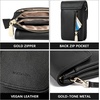 image:imageBOSTANTEN Vegan Leather Crossbody Bags for Women Designer Cell Phone Bag Wallet Purses Adjustable StrapB02pebble Black