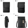 image:imageBOSTANTEN Vegan Leather Crossbody Bags for Women Designer Cell Phone Bag Wallet Purses Adjustable StrapB02pebble Black