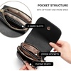 image:imageBOSTANTEN Vegan Leather Crossbody Bags for Women Designer Cell Phone Bag Wallet Purses Adjustable StrapB02pebble Black