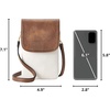 image:imageBOSTANTEN Vegan Leather Crossbody Bags for Women Designer Cell Phone Bag Wallet Purses Adjustable StrapC01white With Brown
