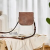 image:imageBOSTANTEN Vegan Leather Crossbody Bags for Women Designer Cell Phone Bag Wallet Purses Adjustable StrapC01white With Brown