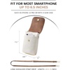 image:imageBOSTANTEN Vegan Leather Crossbody Bags for Women Designer Cell Phone Bag Wallet Purses Adjustable StrapC01white With Brown
