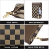 image:imageBOSTANTEN Vegan Leather Crossbody Bags for Women Designer Cell Phone Bag Wallet Purses Adjustable StrapCheckered Coffee