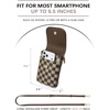 image:imageBOSTANTEN Vegan Leather Crossbody Bags for Women Designer Cell Phone Bag Wallet Purses Adjustable StrapCheckered Coffee