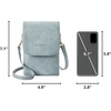 image:imageBOSTANTEN Vegan Leather Crossbody Bags for Women Designer Cell Phone Bag Wallet Purses Adjustable StrapDenim Blue