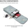 image:imageBOSTANTEN Vegan Leather Crossbody Bags for Women Designer Cell Phone Bag Wallet Purses Adjustable StrapDenim Blue