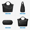 image:imageBOSTANTEN Vegan Leather Purses for Women Soft Top Handle Satchel Crossbody Zipper Handbag with Detachable Shoulder StrapBlack