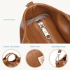 image:imageBOSTANTEN Vegan Leather Purses for Women Soft Top Handle Satchel Crossbody Zipper Handbag with Detachable Shoulder StrapBrown