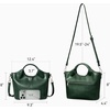 image:imageBOSTANTEN Vegan Leather Purses for Women Soft Top Handle Satchel Crossbody Zipper Handbag with Detachable Shoulder StrapDark Green
