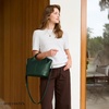 image:imageBOSTANTEN Vegan Leather Purses for Women Soft Top Handle Satchel Crossbody Zipper Handbag with Detachable Shoulder StrapDark Green