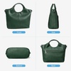 image:imageBOSTANTEN Vegan Leather Purses for Women Soft Top Handle Satchel Crossbody Zipper Handbag with Detachable Shoulder StrapDark Green