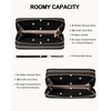 image:imageBOSTANTEN Wallets for Women Leather RFID Double Zipper Around Credit Card Holder Large Capacity Wristlet Clutch WalletBlack