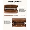 image:imageBOSTANTEN Wallets for Women Leather RFID Double Zipper Around Credit Card Holder Large Capacity Wristlet Clutch WalletBrown