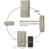 image:imageBOSTANTEN Wallets for Women Leather RFID Double Zipper Around Credit Card Holder Large Capacity Wristlet Clutch WalletCloud Gray