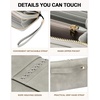 image:imageBOSTANTEN Wallets for Women Leather RFID Double Zipper Around Credit Card Holder Large Capacity Wristlet Clutch WalletCloud Gray