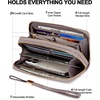 image:imageBOSTANTEN Wallets for Women Leather RFID Double Zipper Around Credit Card Holder Large Capacity Wristlet Clutch WalletPurple