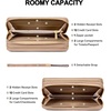 image:imageBOSTANTEN Wallets for Women Leather RFID Double Zipper Around Credit Card Holder Large Capacity Wristlet Clutch WalletSkin Tone