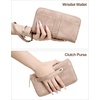 image:imageBOSTANTEN Wallets for Women Leather RFID Double Zipper Around Credit Card Holder Large Capacity Wristlet Clutch WalletSkin Tone